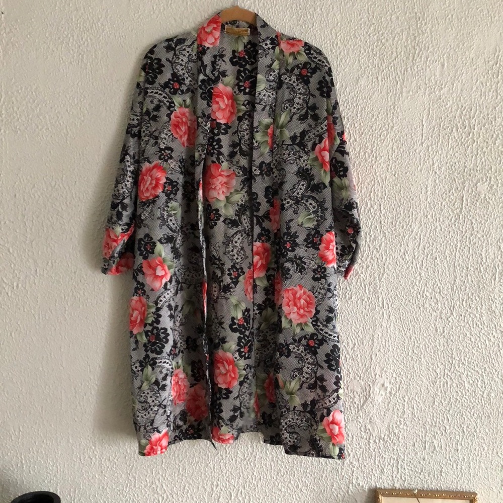 Floral 3/4 length women’s house robe